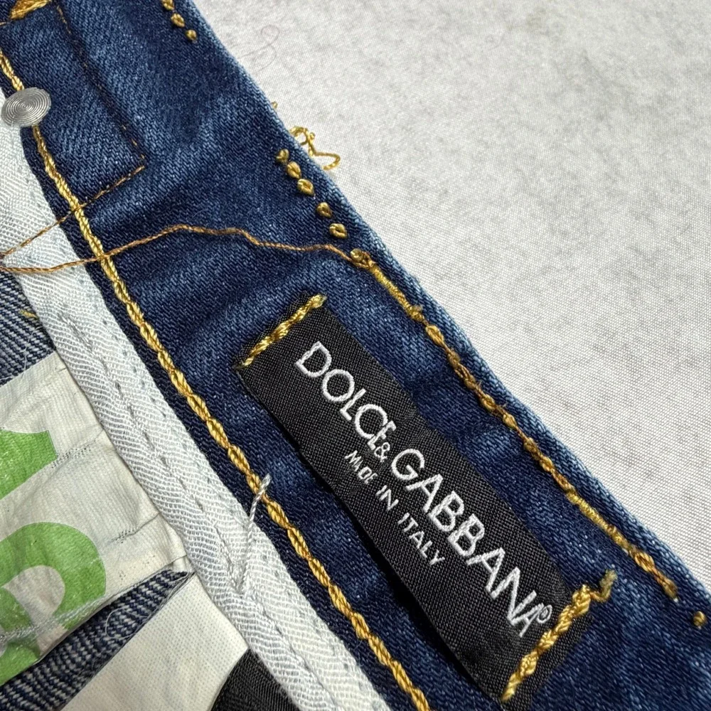 Dolce & Gabbana 16 Classic Jeans Blue Distressed Denim Made in Italy IT 46 32x30